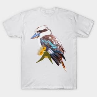 Australian Kookaburra with flowers T-Shirt